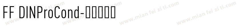 FF DINProCond字体转换